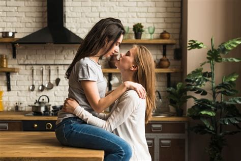 Stunning lesbians make intense passionate love to each other